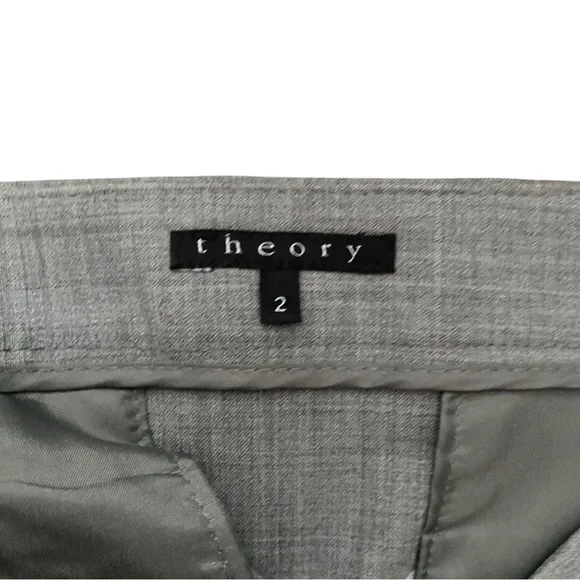 Theory Wool Blend Gray Pleated Skirt Size US 2 - Picture 8 of 9